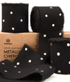 Polka Dot Chiffon Ribbon 1-1/2" x 15 Yd (Black)