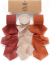 Fringe Chiffon Silk Ribbon 1 1/2 Inch x 21Yd (Terracotta Fall)