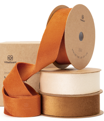 Double Faced Velvet Ribbon Set 1" x 15 Yd (Fall)