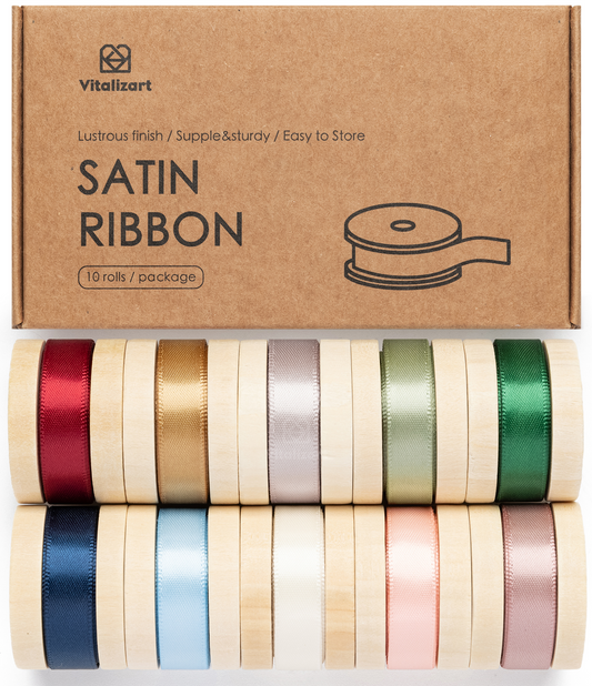 Double Faced Satin Ribbon 3/8" x 30 Yd (Festive Colors)