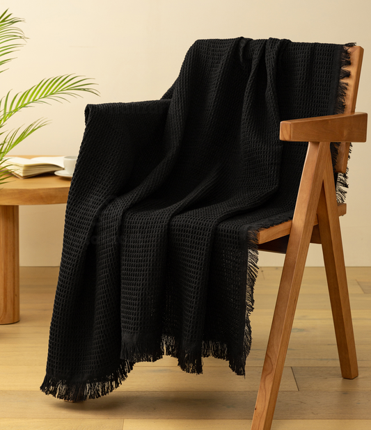 Lightweight Throw Blanket 50" x 60" (Black)