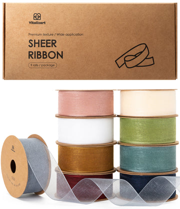 Organza Sheer Ribbon 1“ x 90 Yd  (Mixed Color)