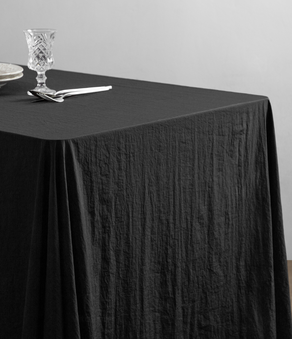 Rectangle Tablecloth Waterproof Washable 50" x 108" (Black)