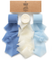 Fringe Chiffon Silk Ribbon 1 1/2 Inch x 21Yd (White & Blue)