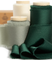 Silk Satin Ribbon with Wooden Spool 1.5” x 15 Yd (Green & Cream)