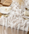 Cheesecloth Table Runner 35 x 120 Inches (Off White)