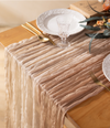 Cheesecloth Table Runner Gauze Boho Rustic 35 x 120 Inches ( Light Nude Beige)