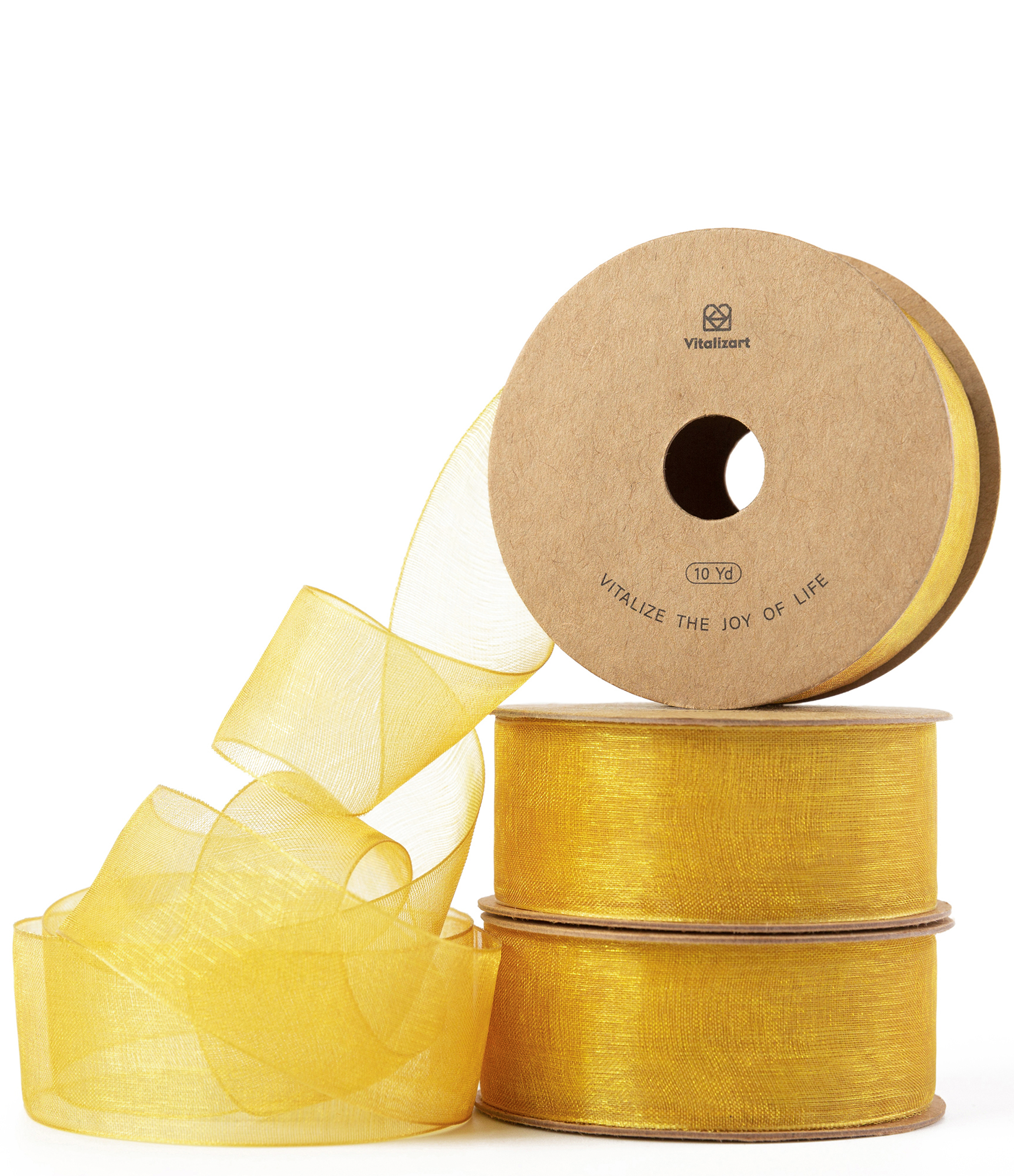 Organza Sheer Ribbon 1“ x 30 Yd  (Gold)