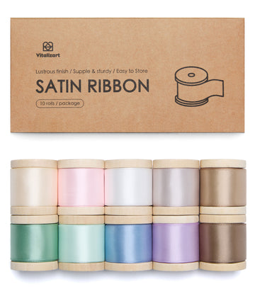 Double Faced Silk Like Satin Ribbon 1" x 30Yd (Light Colors)