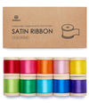 Double Faced Silk Like Satin Ribbon 1" x 30Yd (Rainbow Colors)