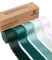 Frayed Fringe Silk Satin Ribbon 1" x 30 Yard (Green & Sage)