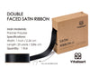 Double Face Functional Satin Ribbon 1" x 25Yd (Black)