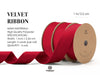 Double Faced Velvet Ribbon Set 1" x 15 Yd (Red)