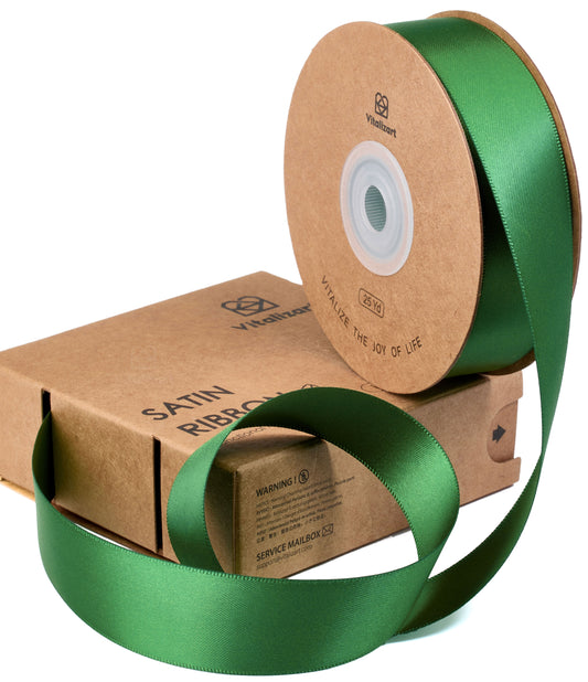 Double Face Functional Satin Ribbon 1" x 25Yd (Green)