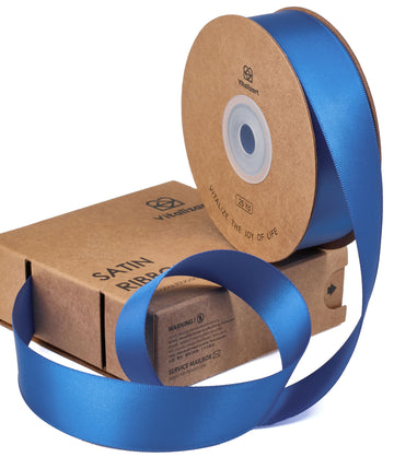 Double Face Functional Satin Ribbon 1" x 25Yd (Blue)