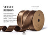 Double Faced Velvet Ribbon Set 1" x 15 Yd (Brown)