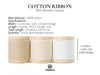 Cotton Ribbon Handmade Fringe 1.5" x 15 Yd (Nude & White)