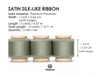 Silk Satin Ribbon With Wooden Spool 1" x 15 Yd (Dusty Green)