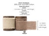 Cotton Linen Ribbon 1.5" x 5Yd (Beige & Brown)