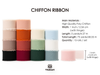 Chiffon Silk Ribbon Set 1" x 5 Yd x 15 Rolls (Mixed Color)