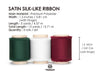 Silk Satin Ribbon with Wooden Spool 1.5" x 15 Yd (Red White Green)