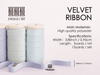 Velvet Ribbon With Wooden Spool 3/8" x 15 Yd (Blue & Purple)