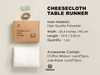 Cheesecloth Table Runner 35 x 120 Inches (Off White)