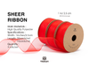 Organza Sheer Ribbon 1“ x 30 Yd  (Red)