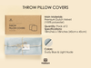 Velvet Throw Pillow Covers 18" x 18" Set (Dusty Blue & Nude)