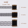 Lace Ribbon 0.9"/1.1"/1.57" x 5 Yd (Black)