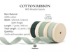 Cotton Ribbon Handmade Fringe 5/8" x 21 Yd (Green)