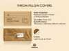 Velvet Throw Pillow Covers 18" x 18" Set (Light Nude & Khaki)