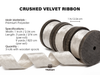 Deluxe Velvet Ribbon Set With Wooden Spool 1" x 9Yd (White)