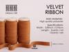 Velvet Ribbon With Wooden Spool 3/8" x 15 Yd (Terracotta)