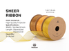 Organza Sheer Ribbon 1“ x 30 Yd  (Gold Set)