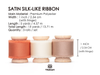 Silk Satin Ribbon With Wooden Spool 1" x 15 Yd (Terracotta Fall)