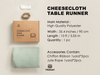 Cheesecloth Table Runner 35 x 120 Inches (Sage Green)