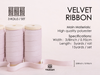 Velvet Ribbon With Wooden Spool 3/8" x 15 Yd (Pink)