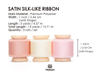 Silk Satin Ribbon With Wooden Spool 1" x 15 Yd (Pink Series)