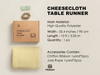 Cheesecloth Table Runner 35 x 120 Inches (Sand)