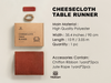 Cheesecloth Table Runner 35 x 120 Inches (Terracotta)