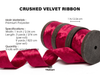 Deluxe Velvet Ribbon Set With Wooden Spool 1" x 9Yd (Red)