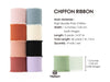 Fringe Chiffon Silk Ribbon 1.5" x 45 Yard (Mixed Color)