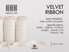 Velvet Ribbon With Wooden Spool 3/8" x 15 Yd (Ivory)