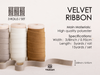 Velvet Ribbon With Wooden Spool 3/8" x 15 Yd (Khaki Ivory & Nude)