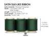 Silk Satin Ribbon with Wooden Spool 1.5” x 15 Yd (Dark Green)