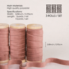 Velvet Ribbon With Wooden Spool 3/8" x 15 Yd (Rose Gold)