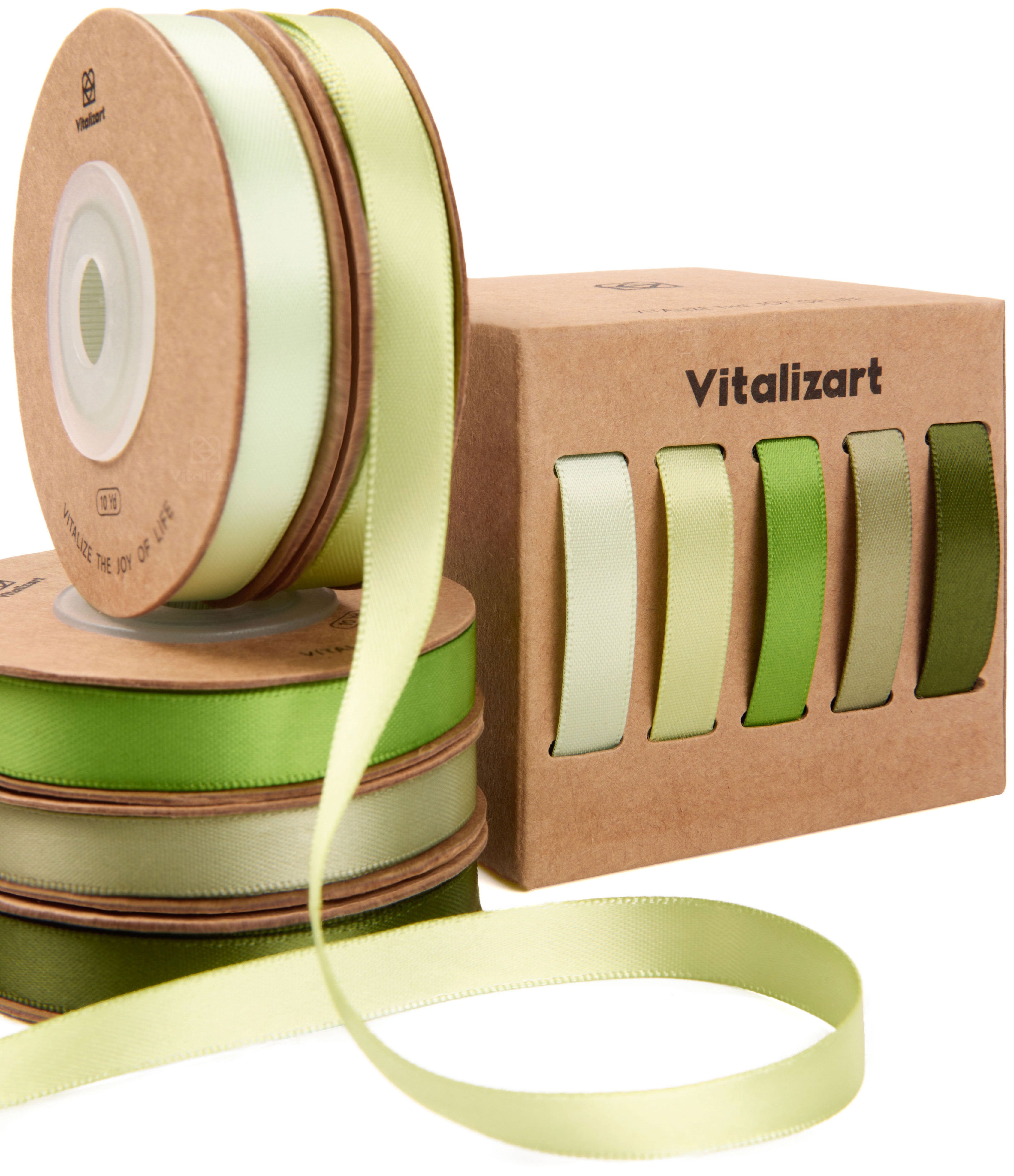 Double Face Satin Ribbon 1" x 50Yd (Mint Dark Sage Green)