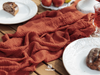 Cheesecloth Table Runner 35 x 120 Inches (Terracotta)