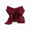 Cotton Linen Ribbon 1.5" x 5Yd (Burgundy)